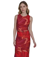 Vince Camuto Women's Sleeveless Mesh Midi Dress