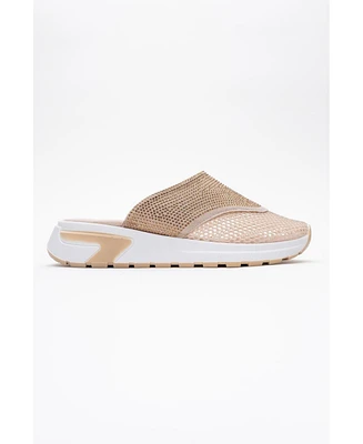 Glea Mesh Rhinestone Mules (Women)