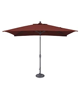 Mondawe 6.6FTx10FT Rectangle Patio Umbrella with Push-Button Tilt