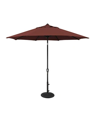 Mondawe 9FT Octagon Patio Umbrella with Auto Tilt, Black Frame