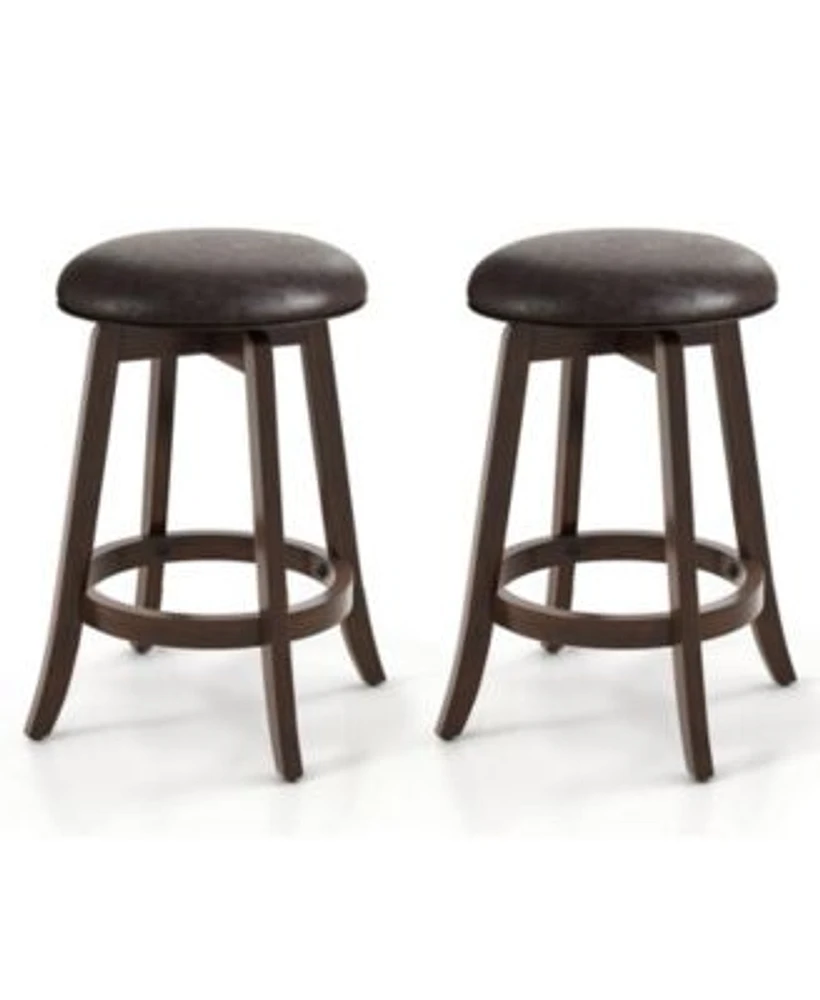 Slickblue Upholstered Bar Stool with Swivel Round Seat Comfortable Stylish Seating for Kitchen or Bar Area