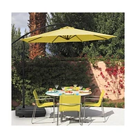 Fillable Universal Offset Umbrella Base with Cross Base and Wheels