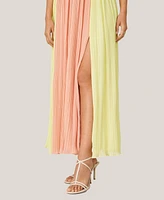 J Mendel Women's Pleated Color Block Midi Dress