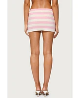 Edikted Women's Kezia Striped Knit Mini Skort
