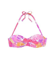 Lascana Women's Butterfly Print Bandeau Bikini Swimsuit Top