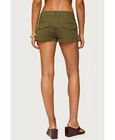Edikted Women's Hazen Grommet Low Rise Shorts