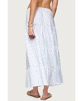 Edikted Women's Charley Floral Tiered Maxi Skirt