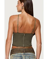 Edikted Women's Lou Crossover Beaded Corset