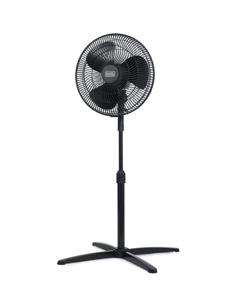Black+Decker 16-Inch Pedestal Fan, Oscillating Fan for Home and Office