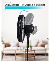 Black+Decker 16-Inch Pedestal Fan, Oscillating Fan for Home and Office