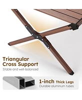 Sugift Aluminum Outdoor Camping Table Folding Picnic Table with Carry Bag