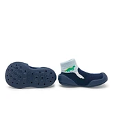Komuello Baby Boy First Walk Sock Shoes Navy Dash