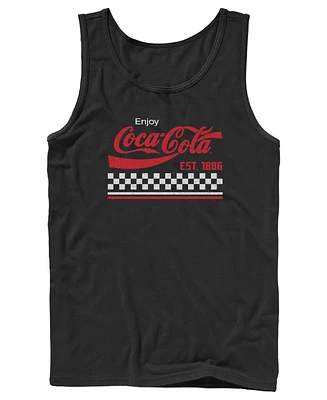 Fifth Sun Men's Coke Checker Stripe Tank Top