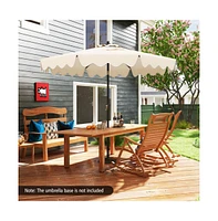 9 Feet Patio Umbrella with Crank Handle and Push Button Tilt