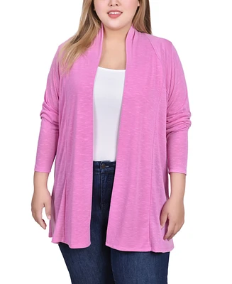 Ny Collection Plus Long Sleeve Cardigan Sweater