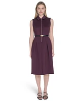 Calvin Klein Women's Sleeveless Scuba A-Line Dress