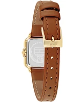 Tommy Hilfiger Women's Quartz Tan Leather Strap Watch, 22.5mm