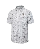 Tommy Bahama Men's Gray San Diego Padres Nova Wave Riptide Rally Camp Button-Up Short Sleeve Shirt