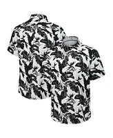 Tommy Bahama Men's Black Los Angeles Chargers Sunnyvale Blooms Camp Button-Up Shirt