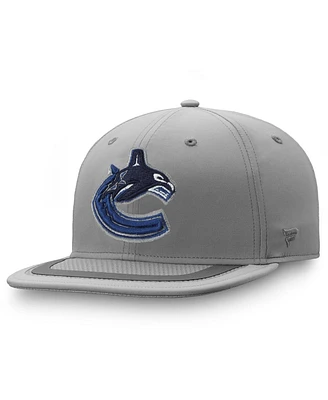 Fanatics Men's Gray Vancouver Canucks Authentic Pro Home Ice Snapback Hat