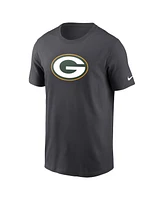 Nike Men's Anthracite Green Bay Packers Logo Essential T-Shirt
