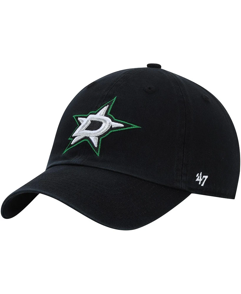 '47 Brand Men's Black Dallas Stars Logo Clean Up Adjustable Hat