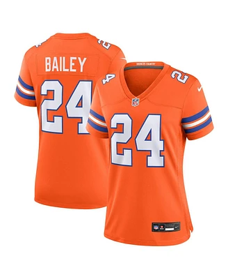 Nike Women's Champ Bailey Orange Denver Broncos Mile High Collection 1977 Throwback Retired Player Game Jersey
