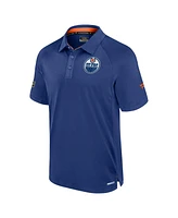 Fanatics Men's Royal Edmonton Oilers Authentic Pro Rink Raglan Polo Shirt