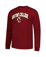 Fanatics Unlabeled Men's Maroon Boston College Eagles Logo Long Sleeve T-Shirt