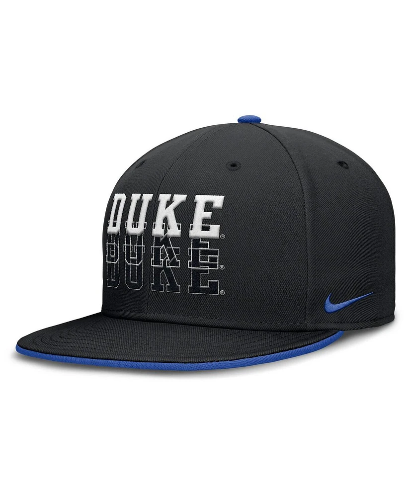 Nike Men's Black Duke Blue Devils True Primetime Performance Fitted Hat