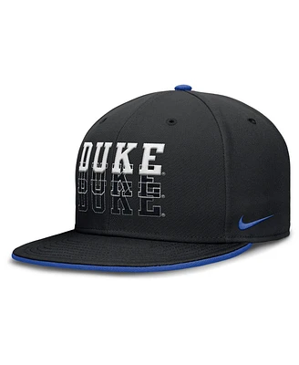 Nike Men's Black Duke Blue Devils True Primetime Performance Fitted Hat