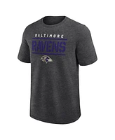Logo Athletic Men's Heather Charcoal Baltimore Ravens Top Notch T-Shirt