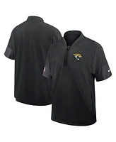 Nike Men's Black Jacksonville Jaguars Sideline Short Sleeve Quarter-Zip Coach Jacket