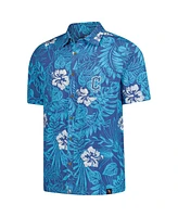 Margaritaville Men's Navy Cleveland Guardians Palm Shade Party Button-Up Shirt