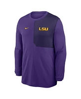 Nike Men's Purple Lsu Tigers 2025 Sideline Coach Uv Performance Long Sleeve T-Shirt