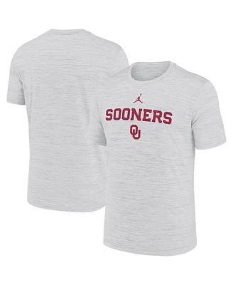 Jordan Men's Ash Oklahoma Sooners 2025 Sideline Velocity Performance T-Shirt