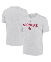 Jordan Men's Ash Oklahoma Sooners 2025 Sideline Velocity Performance T-Shirt