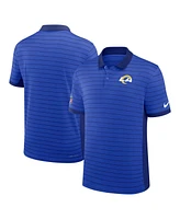Nike Men's Royal Los Angeles Rams Sideline Victory Stripe Performance Polo Shirt