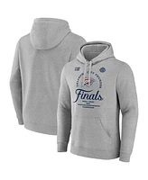 Fanatics Men's Heather Gray Oklahoma City Thunder 2025 Western Conference Champions Locker Room Pullover Hoodie