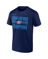Fanatics Men's Navy Oklahoma City Thunder 2025 Western Conference Champions Ball Handler T-Shirt