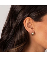 By Adina Eden Solid Heart Huggie Earring 14K