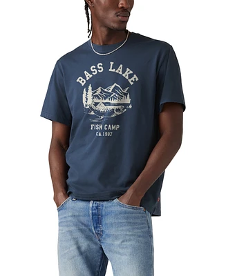 Levi's Men's Relaxed Fit Short Sleeve Bass Lake Graphic Crewneck T-Shirt