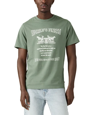 Levi's Men's Classic Fit Short Sleeve Two Horse Graphic Crewneck T-Shirt