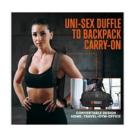 Squatz Travel Duffle Bag Pack, Foldable Overnight Bag with Compartments, Tear-Resistant Carry-On