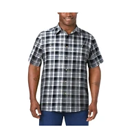 KingSize Men's Short-Sleeve Plaid Sport Shirt