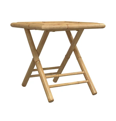vidaXL Folding Patio Table 17.7"x17.7"x17.7" Bamboo