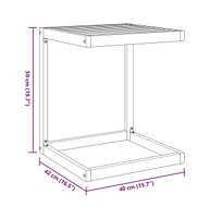 vidaXL C Table 16.5"x15.7"x19.7" Solid Wood Acacia