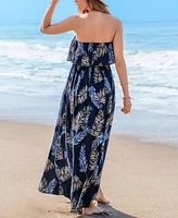 Cupshe Women's Lush Luau Tropical Maxi Beach Dress