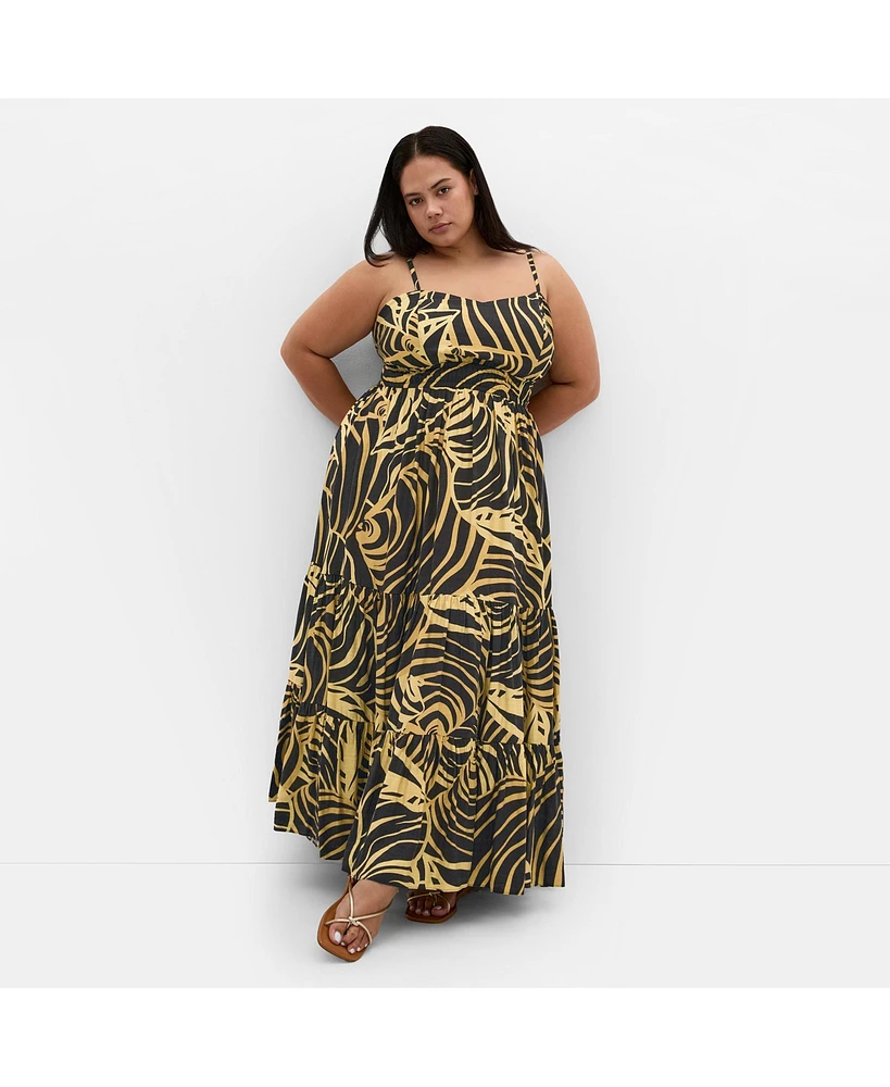 City Chic Plus Kehlani Print Maxi Dress