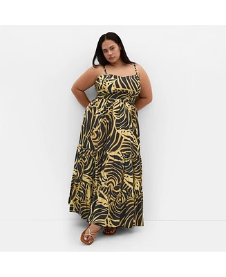 City Chic Plus Kehlani Print Maxi Dress